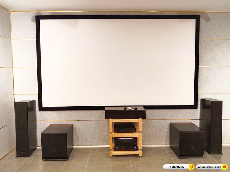 Thi công nội thất, lắp đặt hệ thống nghe nhạc, xem phim trị giá hơn 400 triệu cho anh Khoa tại Thái Bình (Klipsch RP8000F, RP-502S, RP-500C, SPL-150,…)
