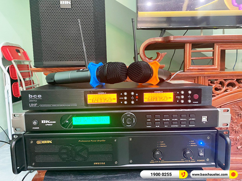 Lắp đặt dàn karaoke BIK 40tr cho anh Trình tại Thanh Hóa (BIK BSP 412II, VM820A, KP500, BJ-W25AV, U900 Plus Ver 2)