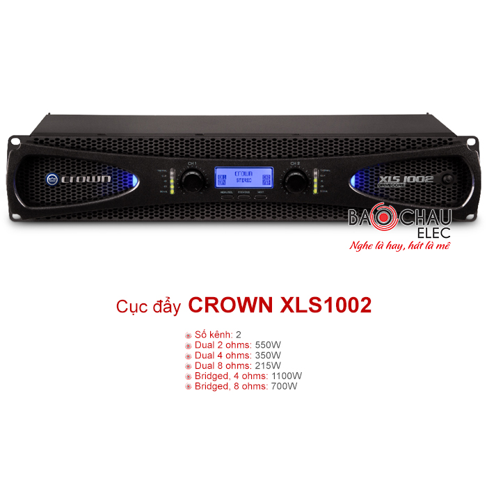 Cục đẩy công suất Crown XLS 1002 chính hãng, giá rẻ