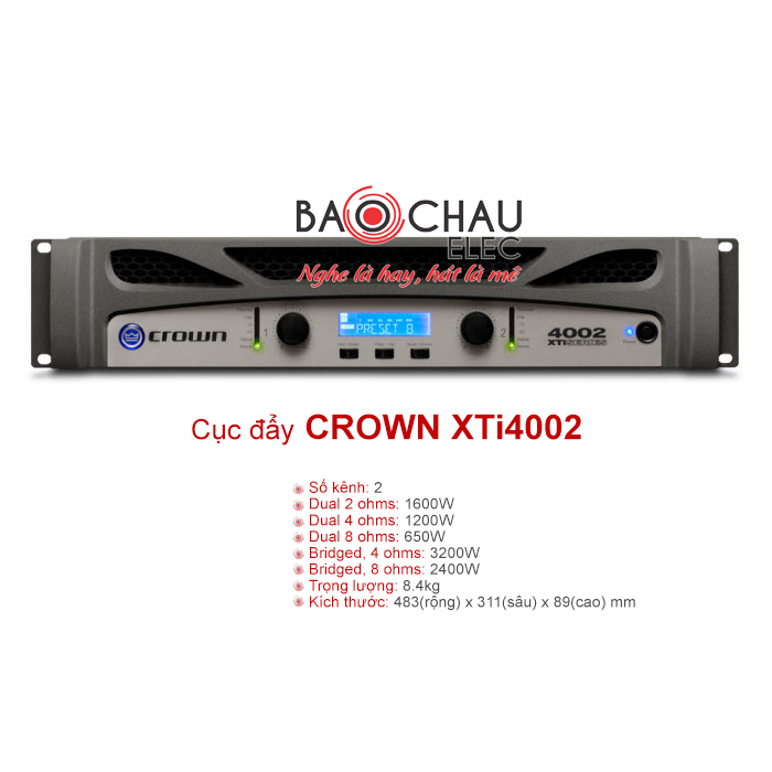 Cục đẩy công suất Crown XTi4002