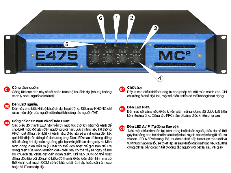Cục đẩy công suất MC2 Audio E475