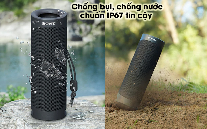 Loa bluetooth Sony SRS-XB23 khả năng chống nước chống bụi IPX67