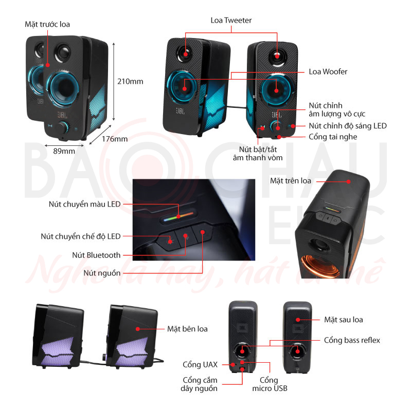 Ảnh kĩ thuật Loa bluetooth JBL Quantum Duo