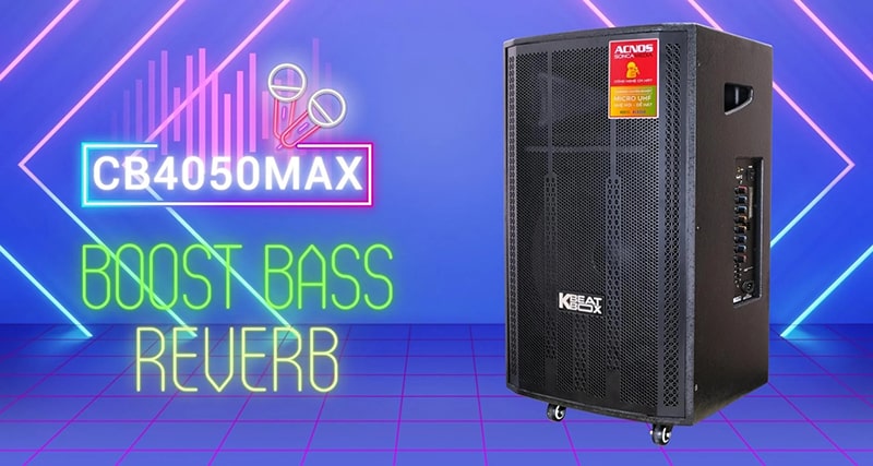 Loa kéo Acnos CB4050MAX (bass 40cm, 70W/350W, kèm 2 micro)