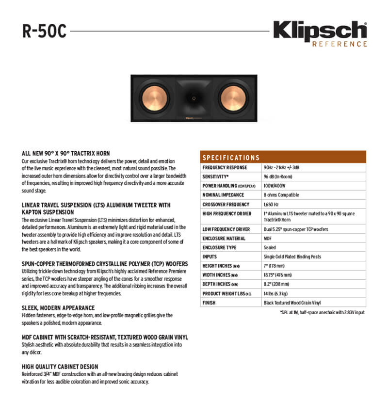 Loa Klipsch R-50C (Center) 