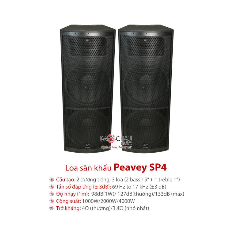Loa sân khấu Peavey SP4 công suất lớn, chất âm bùng nổ, giá rẻ