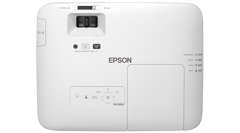 Máy chiếu Epson EB-2265U với các nút điều chỉnh bố trí khoa học, logic