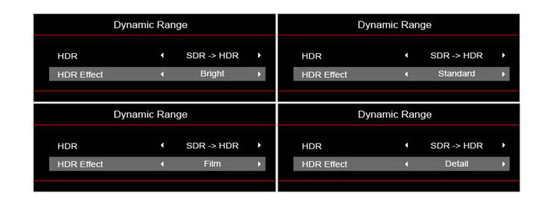 Máy chiếu Optoma UHD65 có thể chuyển đổi SDR sang HDR