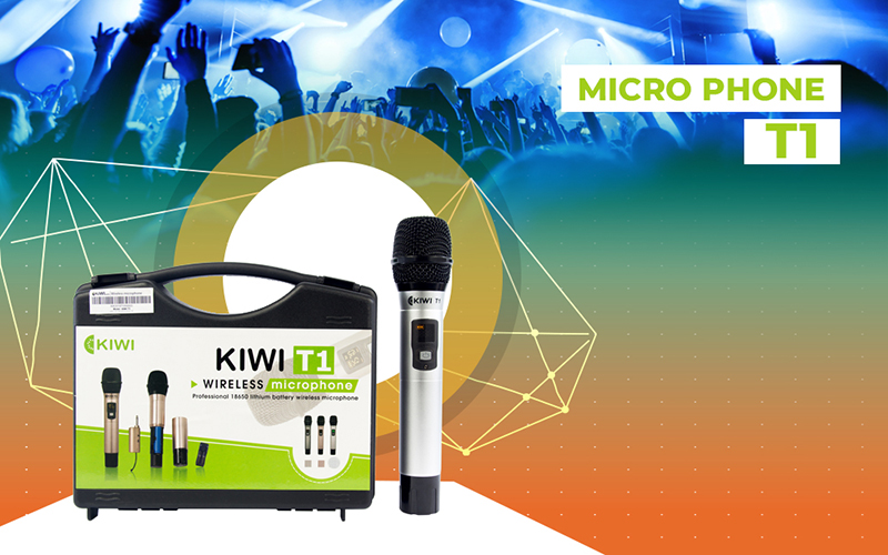Micro không dây Kiwi T1 dùng dễ dàng, tiện lợi