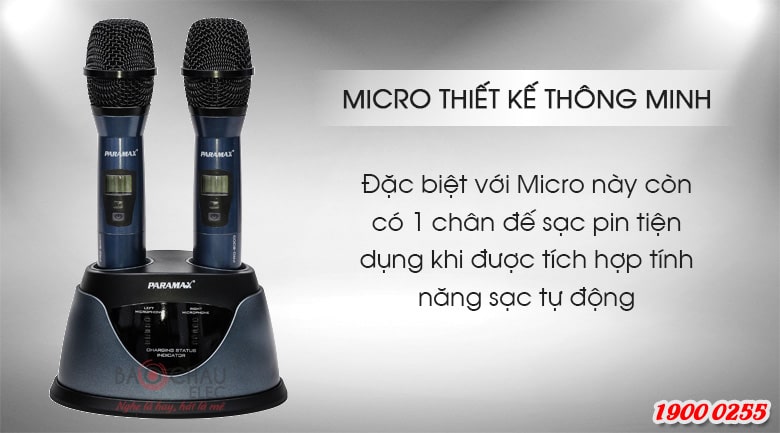 Micro không dây Paramax pro 8000 new chính hãng, giá rẻ