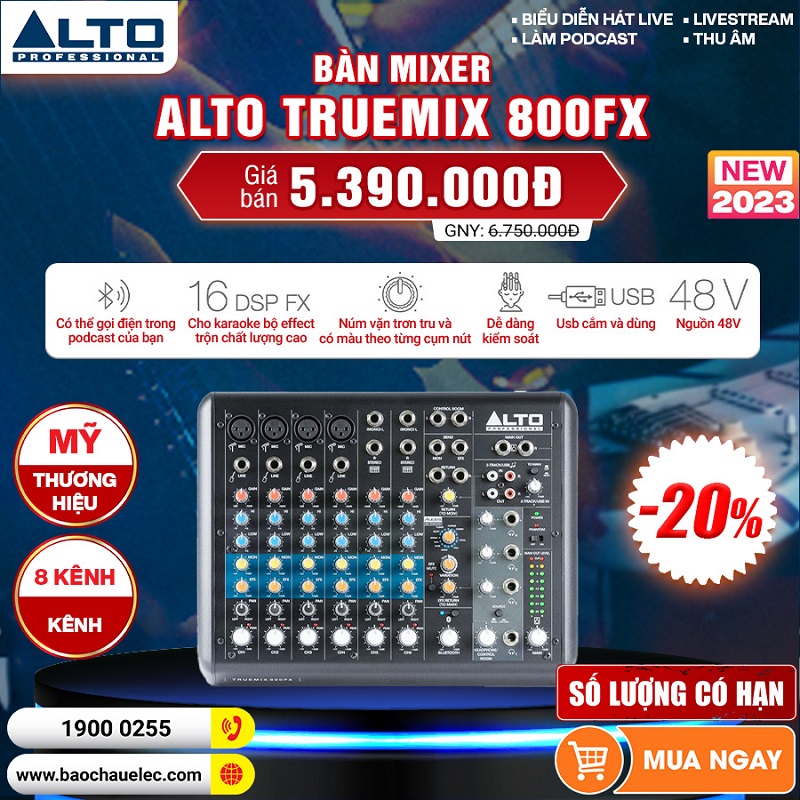 Bàn Mixer Alto TrueMix 800FX