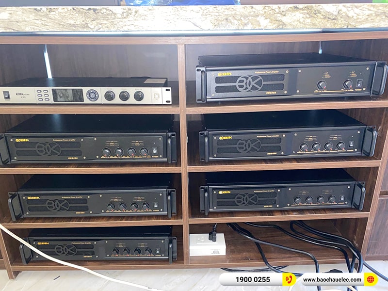 Lắp đặt hệ thống âm thanh phòng Gym Diamond Fit tại Hải Phòng (JBL CV1052T, VM620A, VM640A, BKSound KX6) 