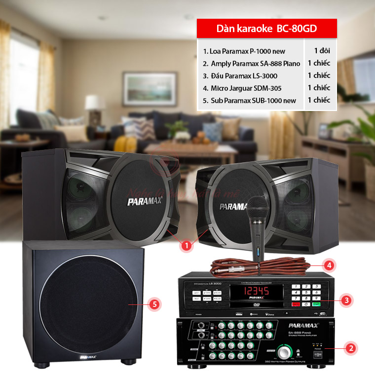Dàn karaoke gia đình BC-80GD
