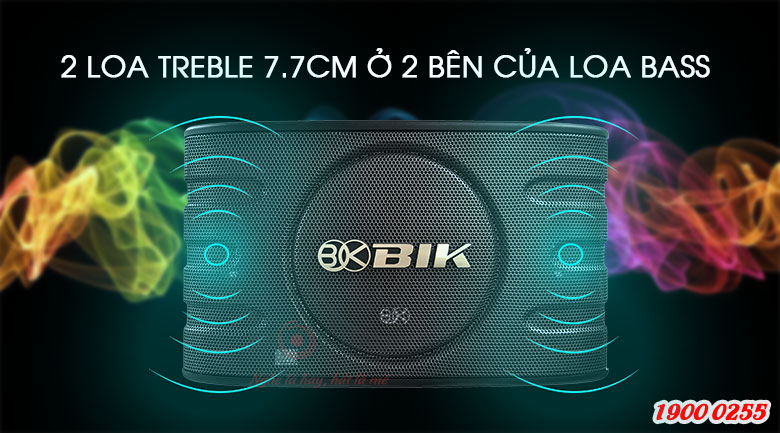 Loa karaoke BIK BJ S668 kết cấu gồm 3 củ loa