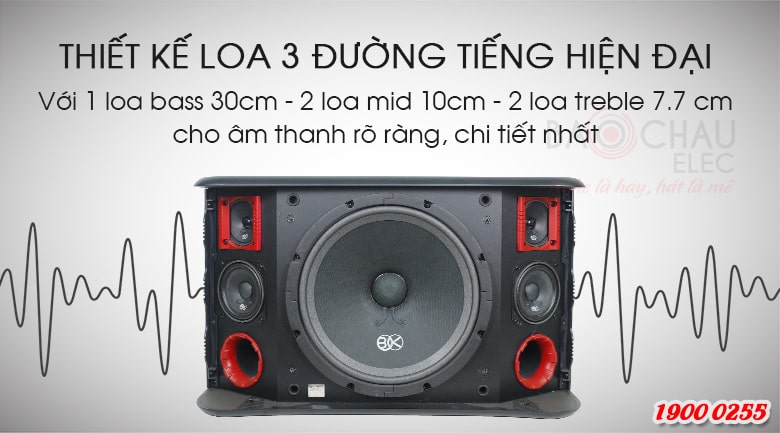 Loa karaoke BIK BJ-S968 là hệ thống 2 đường tiếng