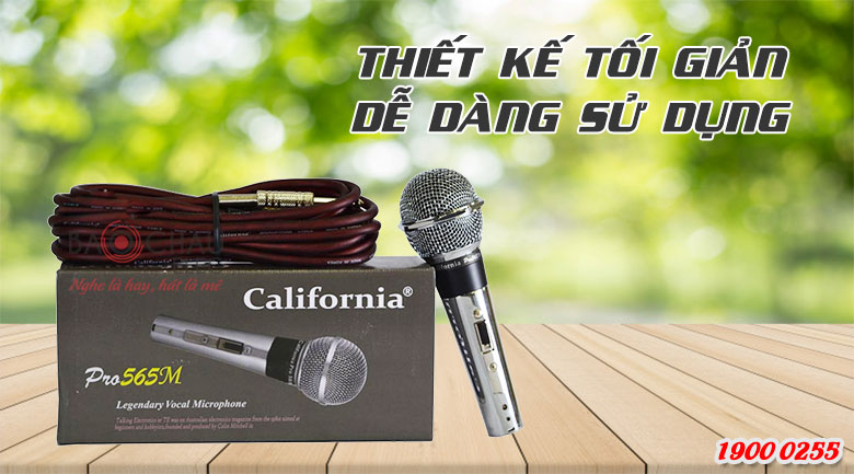 Micro có dây California Pro 565M chất lượng cao chuyên dụng cho hát karaoke