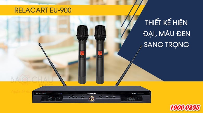 Micro không dây Relacart EU-900 thiết kế hiện đại, màu sắc sang trọng