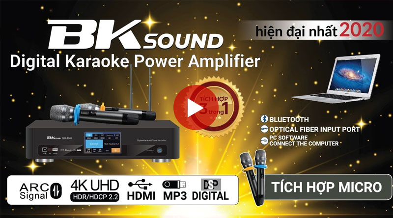 Digital Karaoke Power Amplifier BKSound DKA 6500 (Kèm micro không dây)