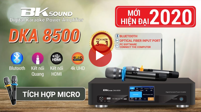 bộ khuếch đại  Karaoke kỹ thuật số BKSound DKA 8500 (Kèm micrô không dây)