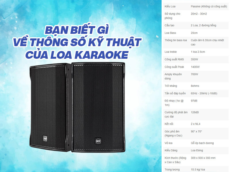 Bạn biết gì về thông số kỹ thuật của loa karaoke