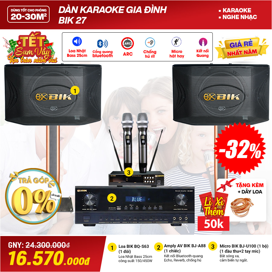 dàn karaoke gia đình BIK 27