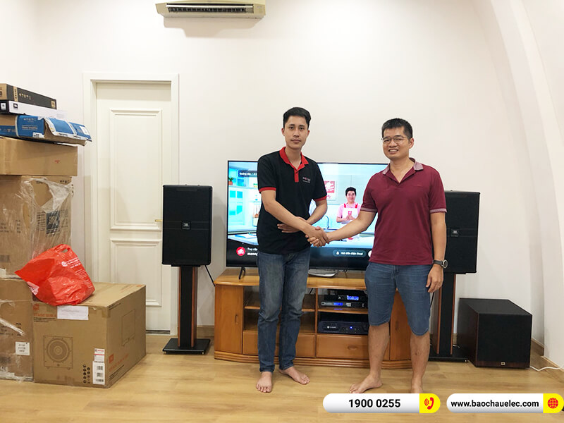 Lắp đặt dàn karaoke trị giá gần 80 triệu cho anh Quý tại Hà Nội (JBL KP4012 G2, Crown T3, KX180A, JBL VM300, JBL A120P)