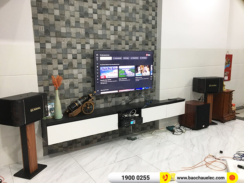 Lắp đặt bộ dàn karaoke cho anh Tuấn ở TPHCM trị giá hơn 20 triệu (BIK BJ S768, BKSound DKA 5500, SW612-C)