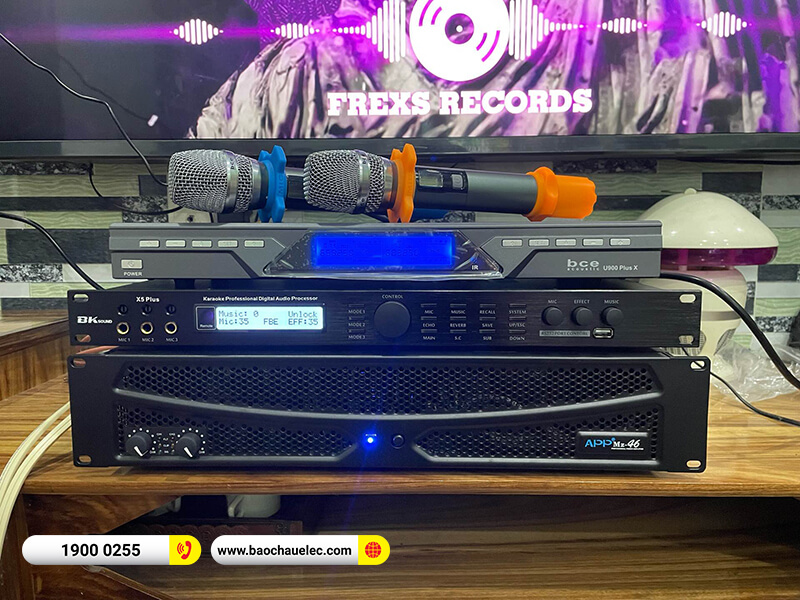 Lắp đặt dàn karaoke trị giá hơn 20 triệu cho anh Chính ở Bình Dương (Domus DP 6100, APP MZ-46, BKSound X5 Plus, BCE U900 Plus X)