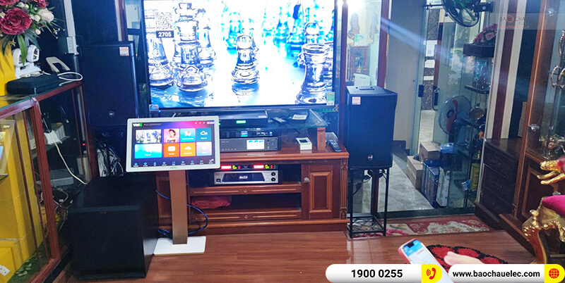 Lắp đặt dàn karaoke trị giá gần 100 triệu cho chị Hoa ở TPHCM (RCF EMAX 3110 MKII, Alto MP 2750, AAP K9900 II Luxury, Klipsch SPL-120, BKSound M8, Plus 4TB, Màn 22 inch, BCE VIP6000)