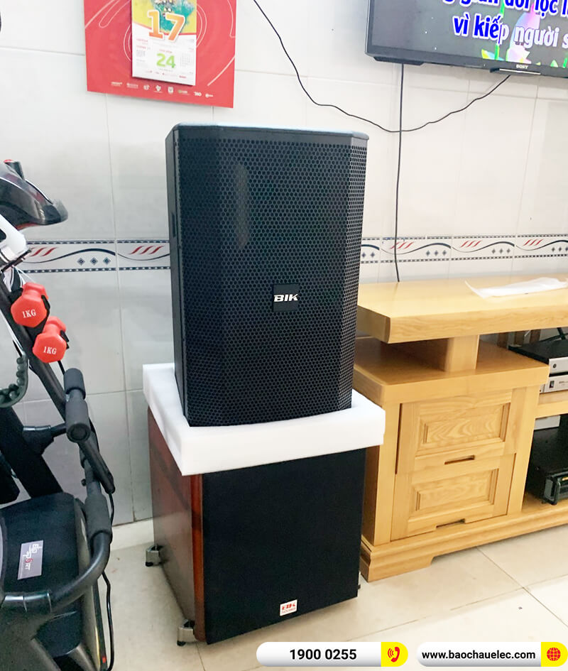 Lắp đặt dàn karaoke trị giá khoảng 36 triệu đồng cho anh Hiền ở TP HCM (BSP 412II, VM 620A, BKSound KX6, SW512-C, BCE UGX12)