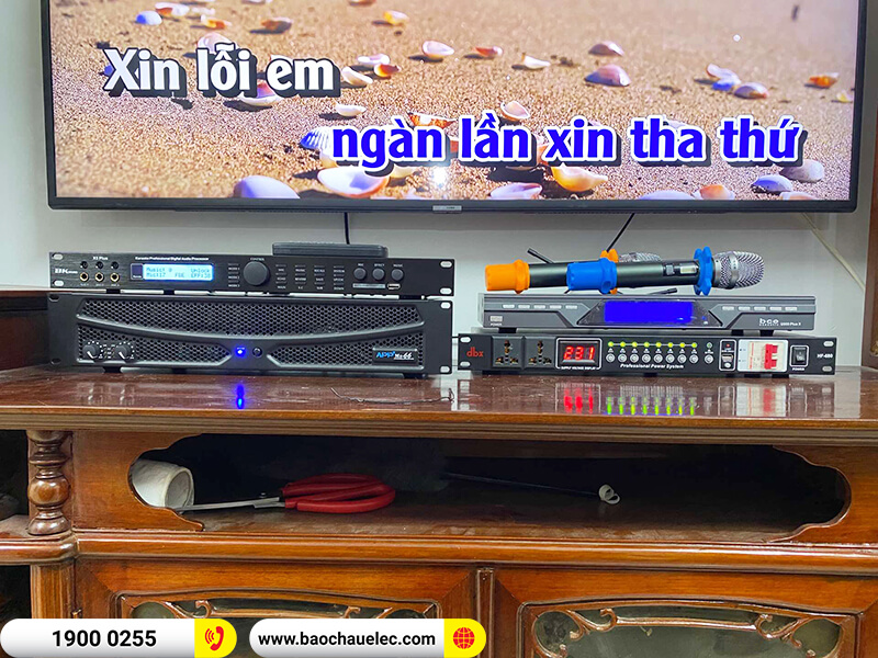 Lắp đặt dàn karaoke trị giá hơn 30 triệu cho anh Triệu ở Hải Phòng (Denon DP-R212, APP MZ-66, BKSound X5 Plus, SW512-B, BCE U900 Plus X)