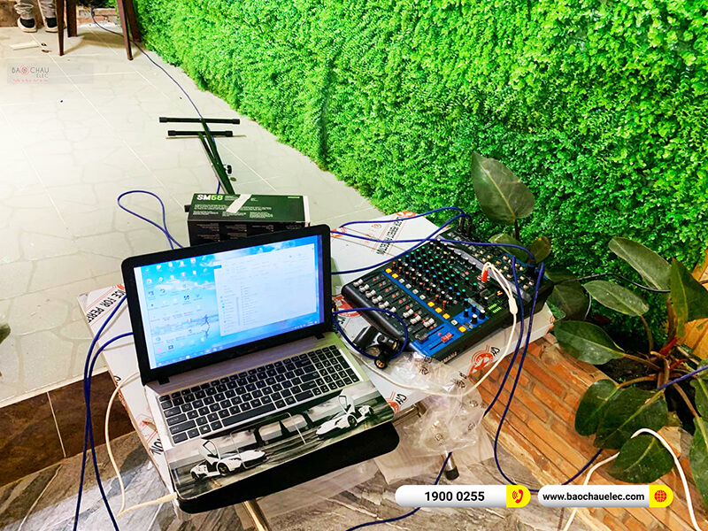 Lắp đặt bộ dàn âm thanh quán cafe anh Tín tại TPHCM (JBL Eon 715, JBL Eon 710, Yamaha MG12XU, Shure SM58-LC)