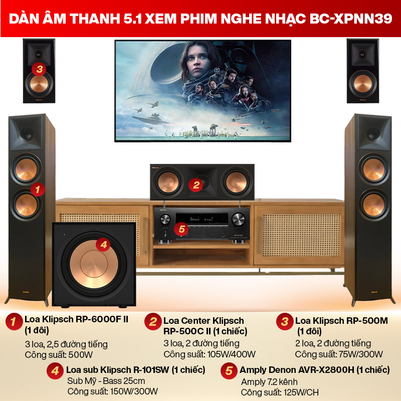 Dàn âm thanh 5.1 xem phim nghe nhạc BC-XPNN39