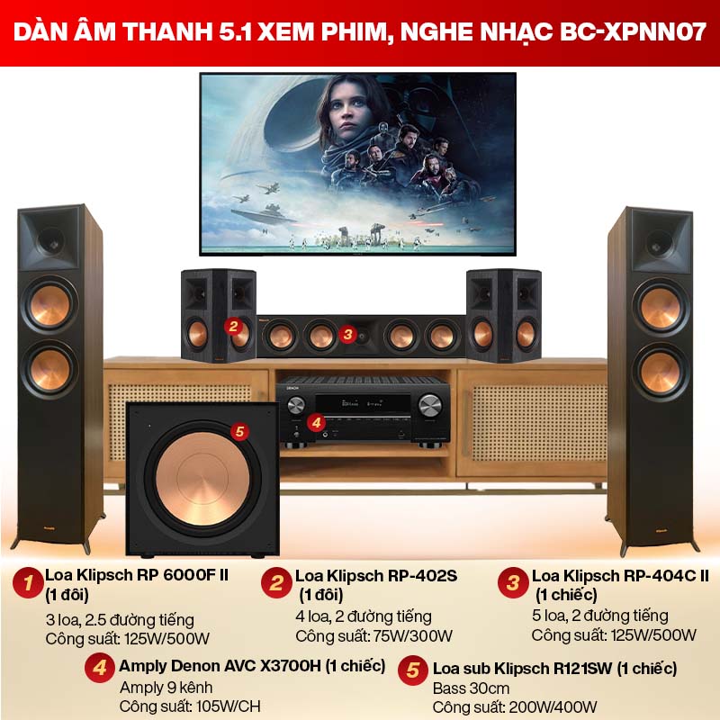 Dàn âm thanh 5.1 xem phim nghe nhạc BC-XPNN07