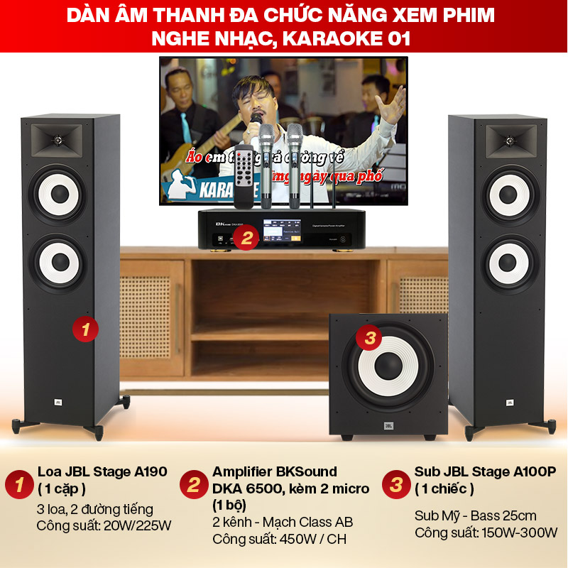 Dàn âm thanh đa chức năng xem phim, nghe nhạc, karaoke 01