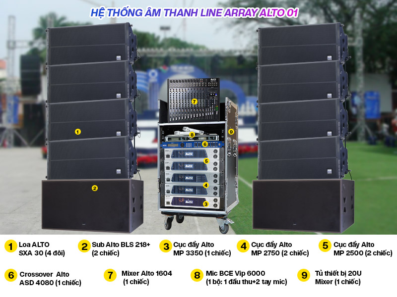 Hệ thống âm thanh Line Array Alto 01