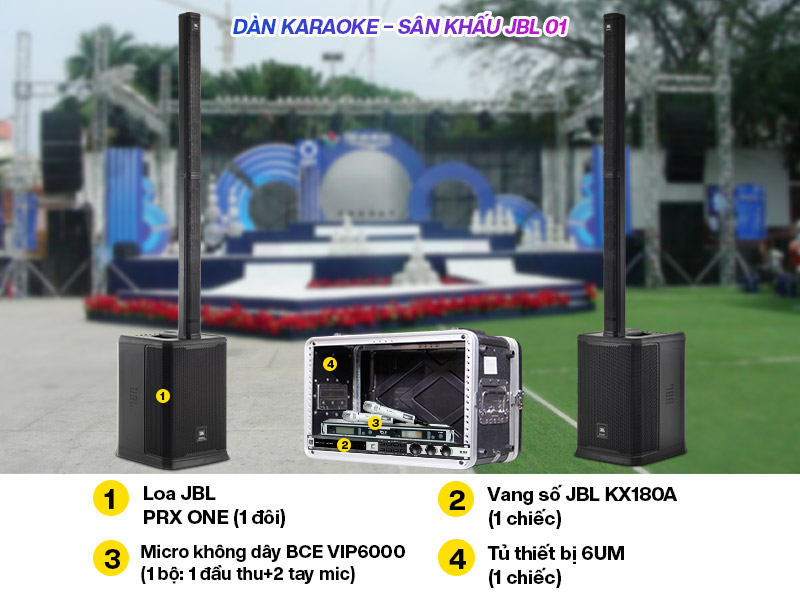 Dàn karaoke – sân khấu JBL 01