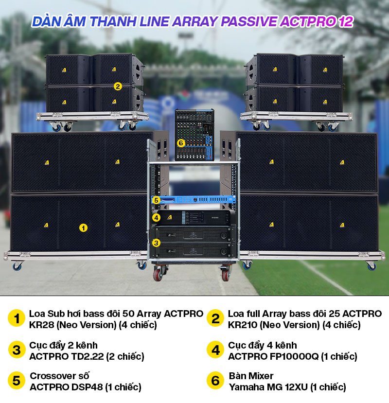 Dàn âm thanh Line Array Passive Actpro 12