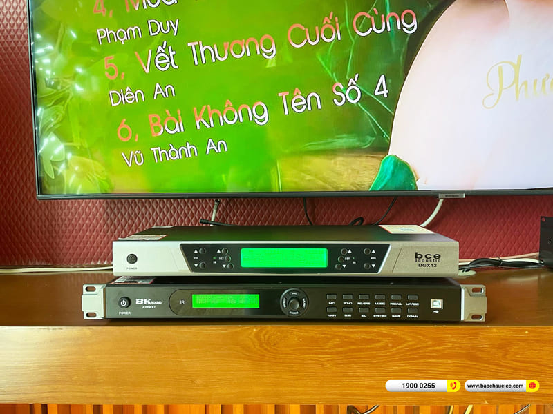 Lắp đặt dàn karaoke JBL hơn 26tr cho anh Ấn ở TPHCM (JBL CV1852T, CA-J602, BKSound KP500, BCE UGX12)