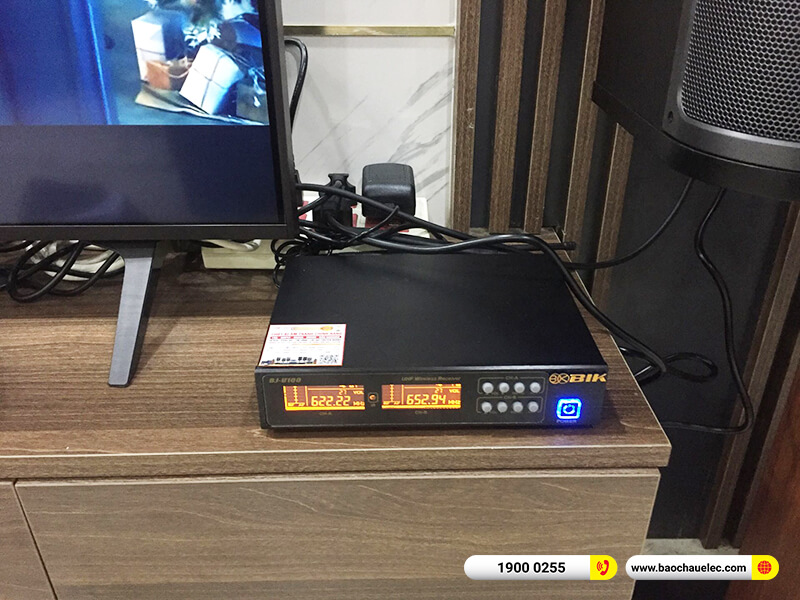 Lắp đặt dàn karaoke trị giá hơn 20 triệu đồng cho anh Cẩm ở TPHCM (JBL RM210, BKSound DSP 9000 Plus, BIK BJ-U100)
