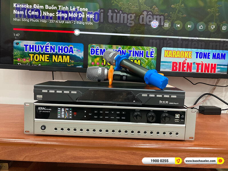 Lắp đặt dàn karaoke Domus 18tr cho anh Tài ở TPHCM (Domus DP6100 Max, BKSound DP3600 New, U900 Plus X)