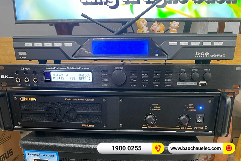 Lắp đặt dàn karaoke trị giá gần 25 triệu cho anh Thanh tại Quảng Nam (Domus DP6120, BIK VM 620A, BKSound X5 Plus, U900 Plus X)