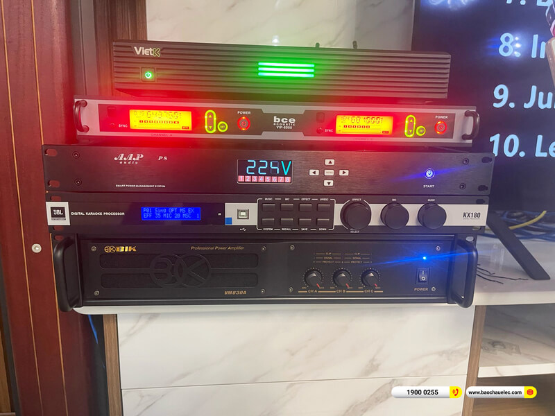 Lắp đặt dàn karaoke RCF gần 97tr cho anh Vinh tại TPHCM (RCF EMAX 3112 MK2, VM 830A, KX180A, KSP-W181, VIP 6000...)