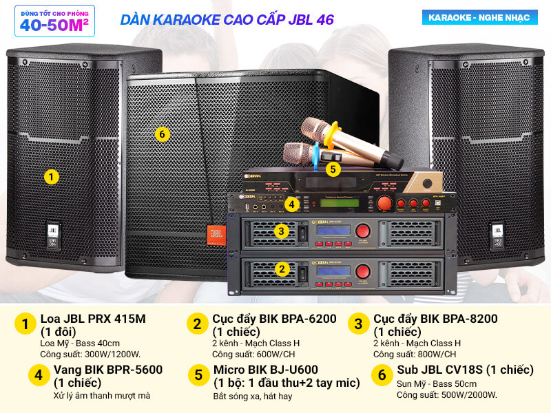 dàn karaoke cao cấp JBL 46