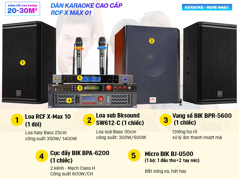 Dàn karaoke thời thượng RCF X-MAX 01 