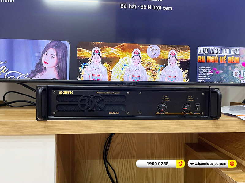 Lắp đặt dàn karaoke trị giá gần 30 triệu cho chị Lan tại Hà Nội (BIK BSP 410II, BIK VM 620A, BPR-5600, BIK Pro 8X)