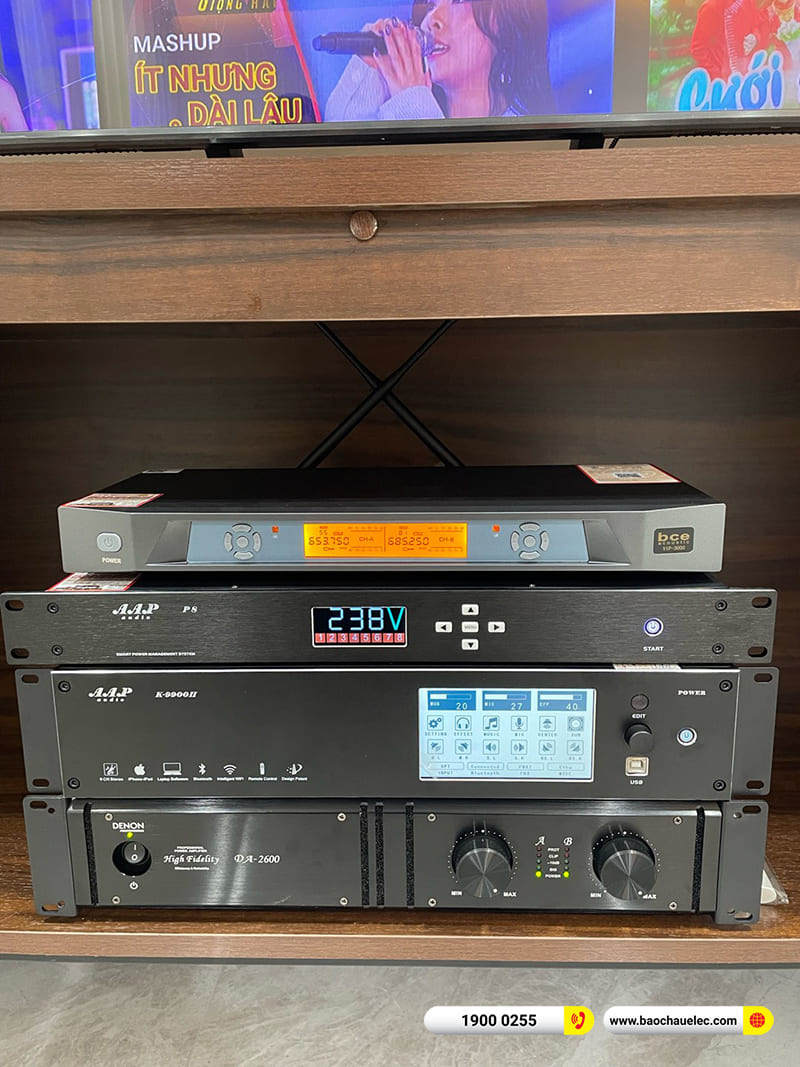 Lắp đặt dàn karaoke Denon, soundbar JBL hơn 92tr cho chị Thu ở TPHCM (Denon DN-710, DA-2600, K9900II, JBL Bar 5.1...)
