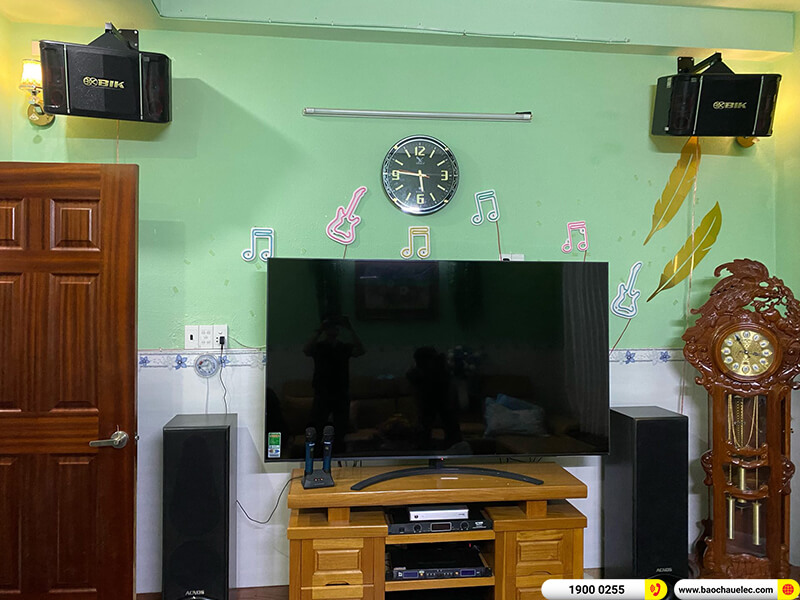 Lắp đặt dàn karaoke BIK 17tr cho chị Trúc ở TPHCM (BIK BJ-S768, BKSound DP4500)