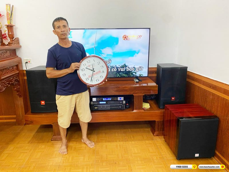 Lắp đặt dàn karaoke JBL hơn 50tr cho chị Vân ở Thanh Hóa (JBL CV1270, BIK CA-J602, KP600, BJ-U500, SW815)