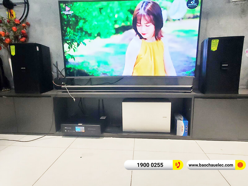 Lắp đặt dàn karaoke trị giá gần 20tr cho cô Mai ở TPHCM (Domus DP6100 Max, BKSound DKA 8500)
